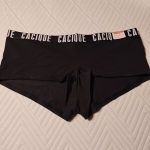 Cacique Black Cotton Boyshorts (Size 18/20